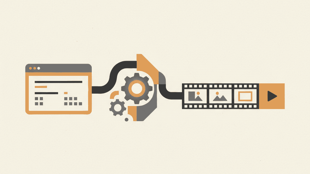 Website-to-video generator — illustration